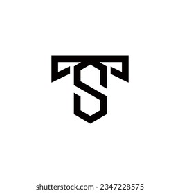 Diseño de logotipo de vectores comerciales de letras de TS