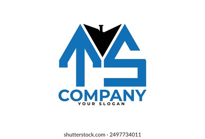 
TS letter creative real estate vector logo design.

