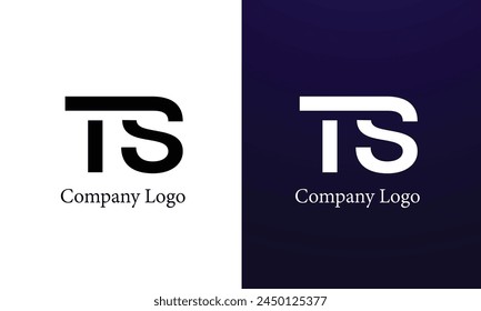 TS letter logo design on luxury background. TS monogram initials letter logo concept. TS icon design. TS elegant and Professional white color letter icon on black background.