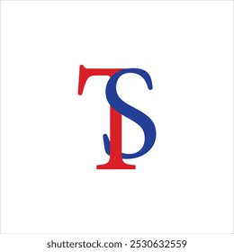 T + S carta logotipo design. design de logotipo premium