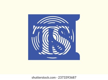 logotipo de carta de TS y plantilla de diseño de iconos