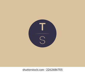 TS letter modern elegant logo design vector images