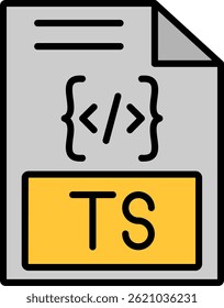 Ts Line Filled Vector Icon Design