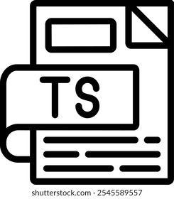 TS Line Icon Vector Design