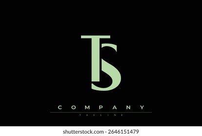 TS Modern Initials Diseño de Logo. Logotipo de marca con iniciales estilizadas que muestran un diseño atrevido y una estética moderna. Ideal para la marca profesional de negocios o proyectos creativos que se centran en minimalista