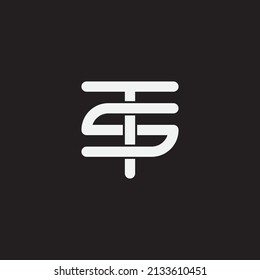 plantilla de logotipo de diseño de monograma TS.