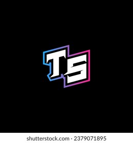 TS-Monogramm-Logo-Design mit abstraktem Formkonzept in Vektorgrafik