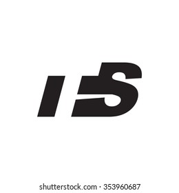 TS negative space letter logo