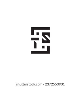 TS square concept retro logo in high quality professional design that will print well across any print media