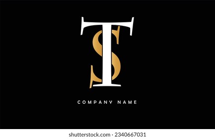 TS, ST Abstract Letters Logo Monogram