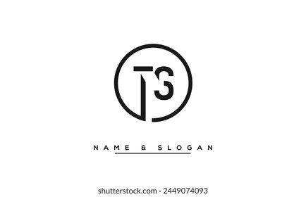 TS, ST Abstract Letters Logo Monogram