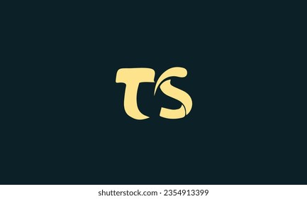 TS or ST alphabet letter monogram vector logo