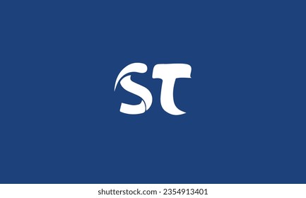 Logo vectorial de letras en monograma TS o ST