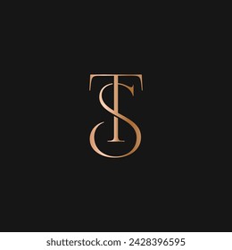 TS ST logo design. Vector illustration.
