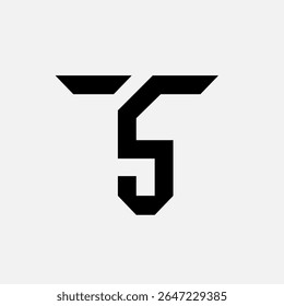 TS ST minimales modernes Monogramm-Logo, ideal für Marken-, Identitäts-, Geschäfts- und digitale Projekte.