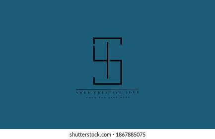plantilla de monograma del logotipo del vector abstracto TS, ST, T, S