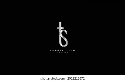 Resumen de diseño del logotipo del logotipo de la letra inicial del monograma TS ST T Y S