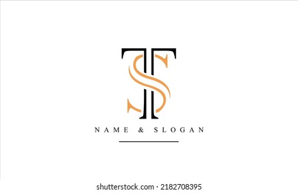 TS, ST, T, S abstract letters logo monogram