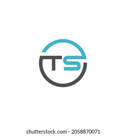 TS ST T S Letter Logo Design Icon Vector Symbol