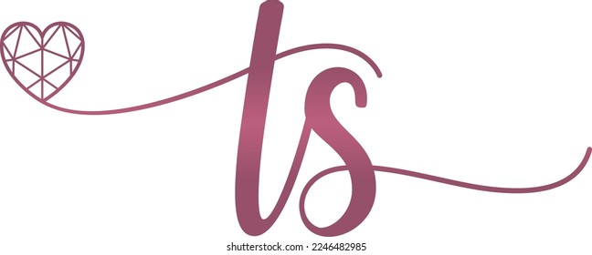 TS, ST, T, S, TS logo monogram delicate vector design minimal modern