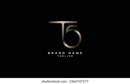 TS, ST, T5, 5T, Abstract initial monogram letter alphabet logo design