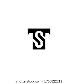 Plantilla de vectores de diseño de logotipo de letras TS T S