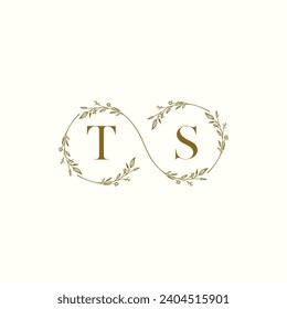 TS wedding infinity in elegant monogram with high quality professional design that will print well