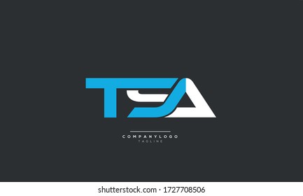 TSA Letter Logo Alphabet Design Icon Vector Symbol