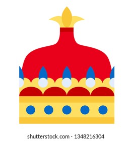 Tsar cap flat illustration on white
