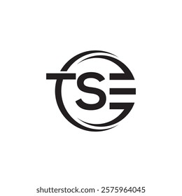 The TSE letter logo design features sleek, modern typography. Perfect for businesses or personal branding, this versatile logo offers a professional and minimalist aesthetic to stand out.