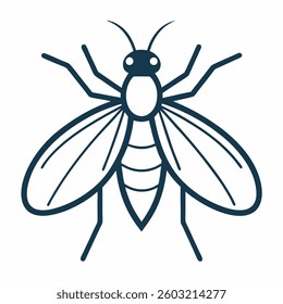 Tsetse Fly line art  Vector Illustration