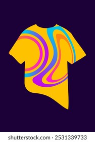 T-shirt with abstract background. Vector illustration. Eps 10.