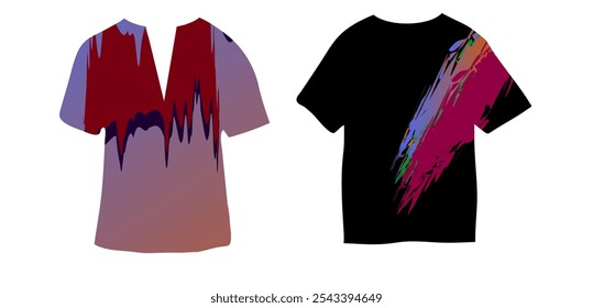 T-shirt com fundo abstrato. Ilustração vetorial. Eps 10.
