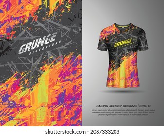 Tshirt abstract grunge background for extreme sport jersey team, motocross, race car, cycling, fishing, diving, leggings, football, gaming