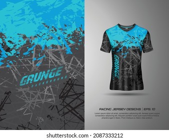 Tshirt abstract grunge background for extreme sport jersey team, motocross, race car, cycling, fishing, diving, leggings, football, gaming