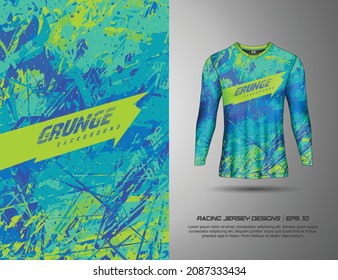 Tshirt abstract grunge background for extreme sport jersey team, motocross, race car, cycling, fishing, diving, leggings, football, gaming