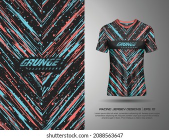 Tshirt abstract grunge background for extreme sport jersey team, motocross, race car, cycling, fishing, diving, leggings, football, gaming