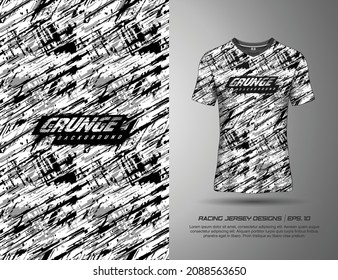 Tshirt abstract grunge background for extreme sport jersey team, motocross, race car, cycling, fishing, diving, leggings, football, gaming