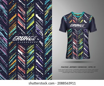Tshirt abstract grunge background for extreme sport jersey team, motocross, race car, cycling, fishing, diving, leggings, football, gaming
