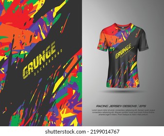 Tshirt abstract grunge background for extreme sport jersey team, motocross, cycling, fishing, diving, leggings, football, gaming