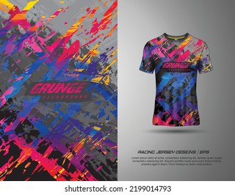 Tshirt abstract grunge background for extreme sport jersey team, motocross, cycling, fishing, diving, leggings, football, gaming