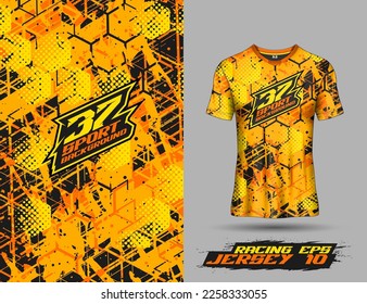 Tshirt abstract honeycomb background for extreme sport jersey team, motocross, car racing, cycling, fishing, diving, leggings, football, gaming