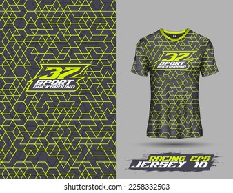 Fondo triangular abstracto de camisetas para el equipo de camisetas deportivas extremas, motocross, carreras de coches, ciclismo, pesca, buceo, leggings, fútbol, juegos