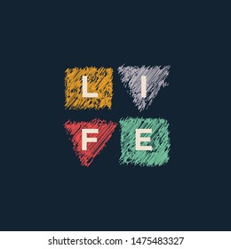 t-shirt and apparel design with grunge effect and textured lettering. Vector tee print, typography, poster, emblem.
