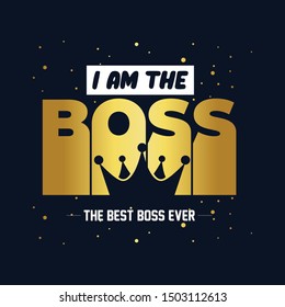  tshirt and apparel modern design with gold crown, typography, print, vector illustration.