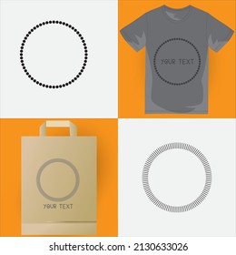T-shirt and apparel, paper bag vector design.
