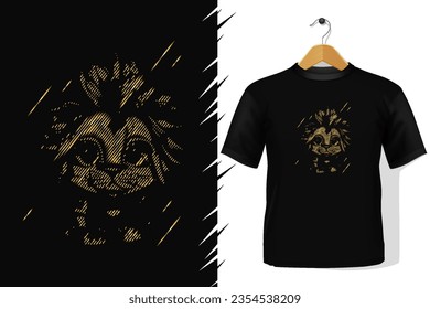 t-shirt and apparel trendy animal line art  illustration 