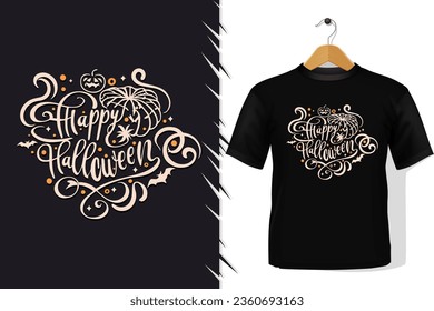 t-shirt and apparel trendy halloween quotes colorful typography design