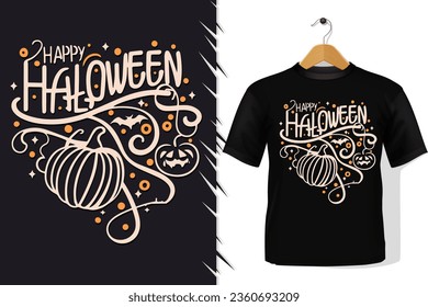 t-shirt and apparel trendy halloween quotes colorful typography design