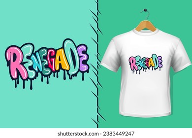 t-shirt and apparel trendy life quotes colorful typography design